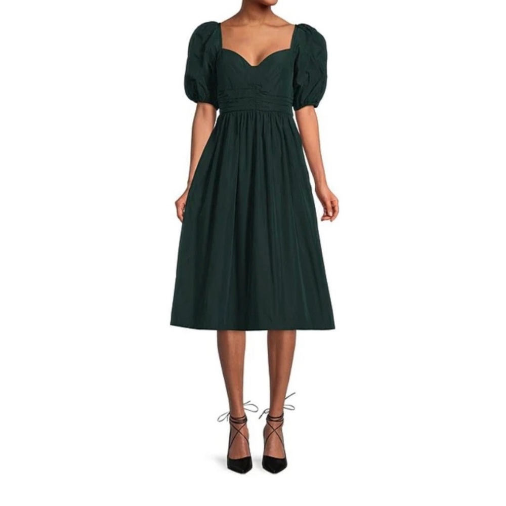 Antonio Melani Valeria Sweetheart Dress Holiday NWT 2 puff sleeve taffeta